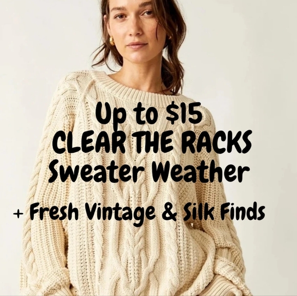 🟡UP TO $15 CLEAR THE RACKS SWEATER WEATHER+FRESH VINTAGE & SILK FINDS🟡 - Picture 1 of 1